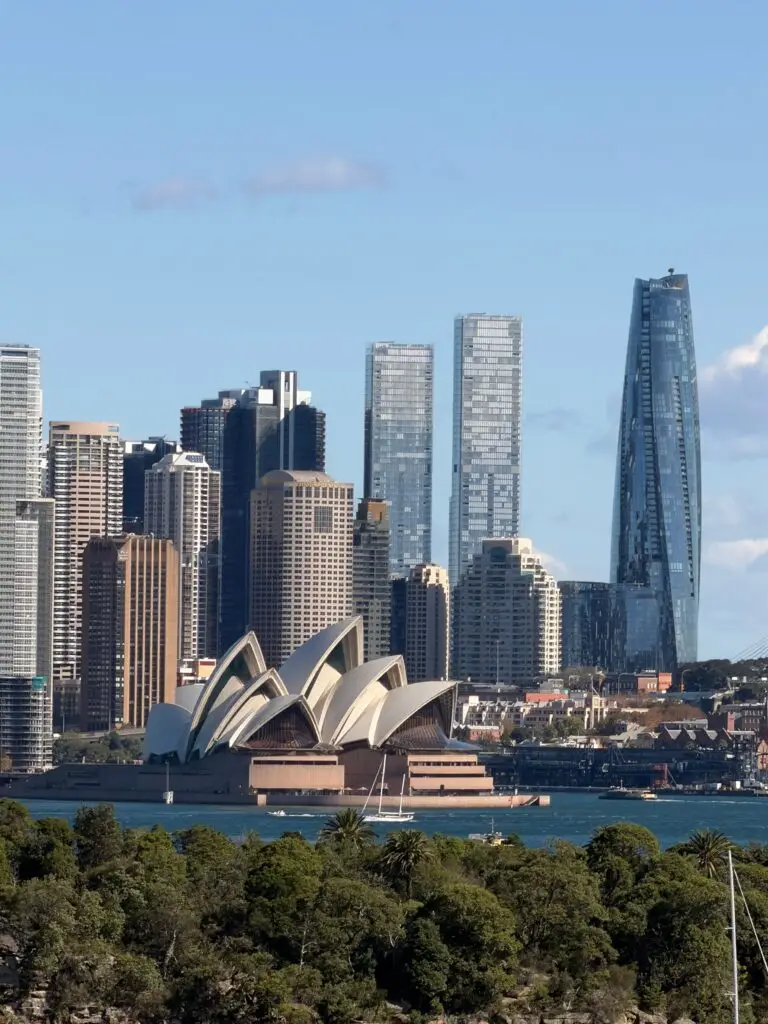 Sydney Opera House and Sydney skyline in Australia